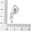 Tibetan Style Padlock and Key Alloy Pendants TIBEP-A11221-AS-NR-3