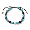 Gemstone Braided Bead Bracelets BJEW-JB11139-3