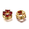 Brass Micro Pave Cubic Zirconia Beads KK-F913-02G-3