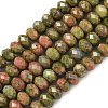 Natural Unakite Bead Strands G-D344-A02-3