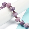 Natural Lepidolite/Purple Mica Stone Beads Strands G-B016-02-4