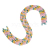 Gradient Color Natural Dyed White Jade Beads Strands GG-CBA1E0E-01D-4