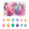 24Pcs 12 Style Gradient Spray Painted Iron Pendants IFIN-TA0001-50-1