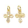 DIY Brass Micro Pave Cubic Zirconia Charms DIY-S030-67G-1