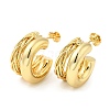 Rack Plating Brass Round Stud Earrings EJEW-D068-04G-1