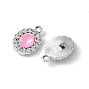 UV Plating Alloy with Mixed Color Glass Rhinestone Pendants FIND-B039-06P-2