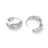 Rack Plating Twist Brass Hoop Earrings EJEW-S241-17P-2