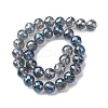 Transparent Electroplate Glass Beads Strands EGLA-N002-34D-F04-4