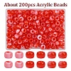 200Pcs Acrylic Beads KY-YW0002-06A-1