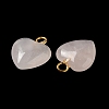 Natural Rose Quartz Pendants G-E603-01G-02-2