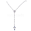 304 Stainless Steel Rosary Bead Necklaces NJEW-JN05775-1