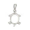 Brass Pendant Cabochon Settings KK-S521-10P-1