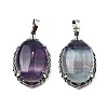 Natural Fluorite Pendants G-Q350-02K-1