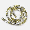 Electroplate Transparent Glass Beads Strands EGLA-A034-T8mm-M04-2