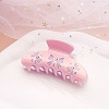 Bowknot Pattern Acrylic with Crystal Rhinestone Claw Hair Clips PW-WGC0EB2-01-2