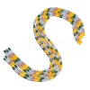 Gradient Color Natural Dyed White Jade & Green Strawberry Quartz & Strawberry Quartz Beads Strands GG-CBA1E0E-01B-4