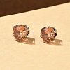 Cubic Zirconia Clip-on Earrings EJEW-L100-01P-04-2