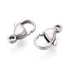 304 Stainless Steel Lobster Claw Clasps STAS-T065-12mm-34P-2