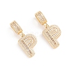 Brass Micro Pave Cubic Zirconia Pendants ZIRC-G165-13G-P-1