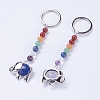 Natural Lapis Lazuli Chakra Keychain KEYC-P040-E09-2