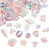 64Pcs Gradient Color Transparent Glass Beads GLAA-TA0003-48F-3
