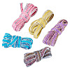 5Pcs 5 Colors Sparkle Jute Ribbon OCOR-TA0002-53-2