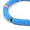 Handmade Polymer Clay Heishi Beads Stretch Bracelets BJEW-JB05304-3