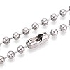 Non-Tarnish 304 Stainless Steel Ball Chain Necklaces for Women NJEW-G135-01B-P-2