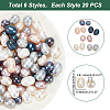   120Pcs 6 Style Large Hole Pearl Beads PEAR-PH0001-13-4