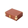 Wood with Imitation Leather Mini Suitcase Model PW-WGF5BBE-02-1