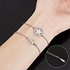 6Pcs 3 Styles 201 Stainless Steel Pentacle Link Bracelets BJEW-UN0001-16P-5