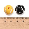 Sports Opaque Acrylic Beads MACR-C043-02-3