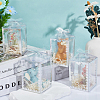 Folding Heart Print Transparent PVC Gift Packing Boxes CON-WH0085-192A-02-4