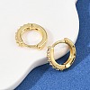 Brass Cubic Zirconia Hoop Earrings EJEW-A156-13A-G-2