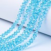 Electroplate Glass Beads Strands EGLA-A044-T1mm-B08-1