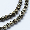 Natural Pyrite Beads Strands G-L031-4mm-03-3