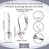 Anti-Tarnish Beebeecraft 3 Pairs 925 Sterling Silver Leverback Earring Findings STER-BBC0001-83-2