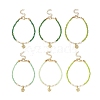 6Pcs Brass Charm Bracelets BJEW-JB12790-2
