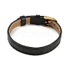 Leather Textured Bracelet Straps Slide Wristbands for Slide Charms AJEW-K232-01G-08-2