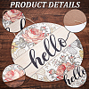 Wood Hanging Hello Sign AJEW-WH0283-81-3
