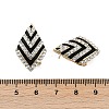 Brass Rhinestone Stud Earrings EJEW-P301-02G-3