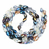 Electroplate Transparent Glass Beads Strands EGLA-S174-24-2