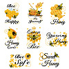 8 Sheets 8 Styles PVC Waterproof Wall Stickers DIY-WH0345-036-1