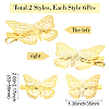 12Pcs 2 Styles Iron Alligator Hair Clips for Women Girls PHAR-SP0001-28A-2