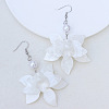 Bohemian Style Petal Patchwork Acrylic Flower Earrings with Water Ripple Design HF8489-3-1