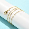 Rack Plating Brass Cable Chain Necklaces for Women NJEW-M048-01G-1