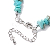Synthetic Turquoise Chip Beaded Bracelets AJEW-JB01221-4