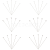 30Pcs 3 Style 925 Sterling Silver Flat Head & Eye & Ball Head Pins STER-PH0002-24-1