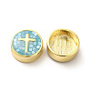 Rack Plating Brass Enamel Beads ENAM-D044-04G-05-1