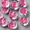 Transparent Enamel Acrylic Beads TACR-S155-004I-1